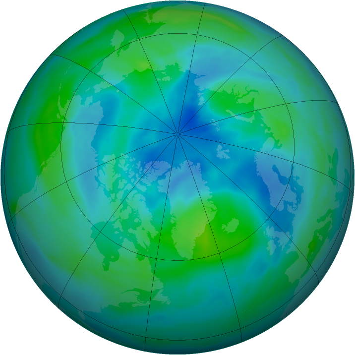 Arctic ozone map for 19 September 2005